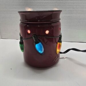 Scentsy Holiday Lights Full Size Wax Warmer 6" On/Off Switch Excellent Retired